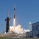 A photo of a SpaceX rocket launching from a facility in the U.S.